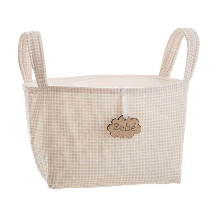 Cesta asas vichy marrón 17 x 13,5 x 20 cm Cesta asas vichy marrón 17 x 13,5 x 20 cm