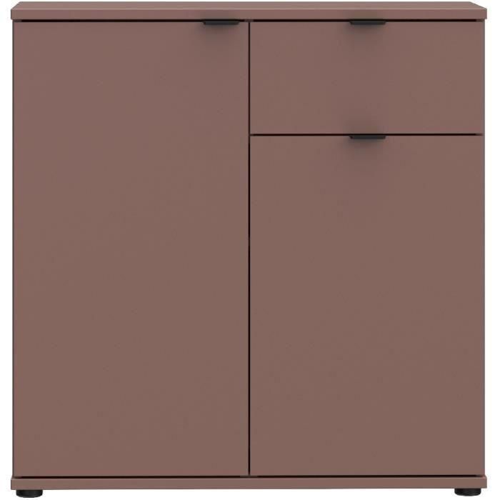 Cómoda - GANYMEDE - 2 puertas - 1 cajón - Terracota - 80,1 x 34,1 x 82,3 cm 5