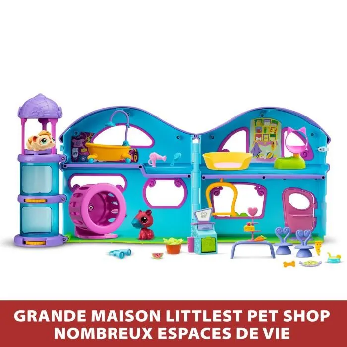 Bandai BAN3701405821012 The Big House Littlest Pet Shop con 3 mascotas, incluida 1 exclusiva 1