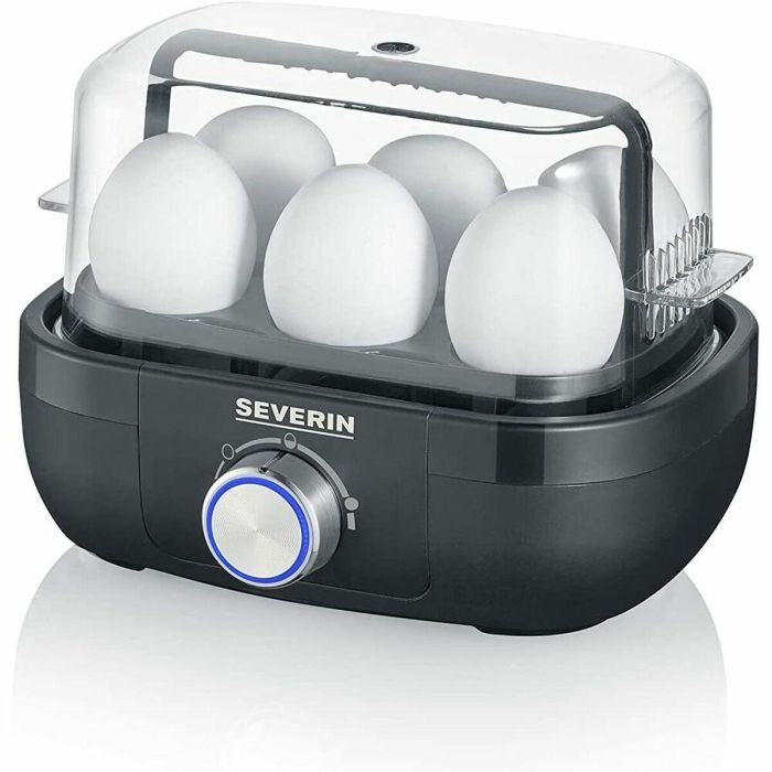 Severin EK3166 Cocedor de huevos 1 a 6 huevos, 420W, Negro Mate, 3 Tiempos de Cocción, Control Electrónico, Libre BPA 1