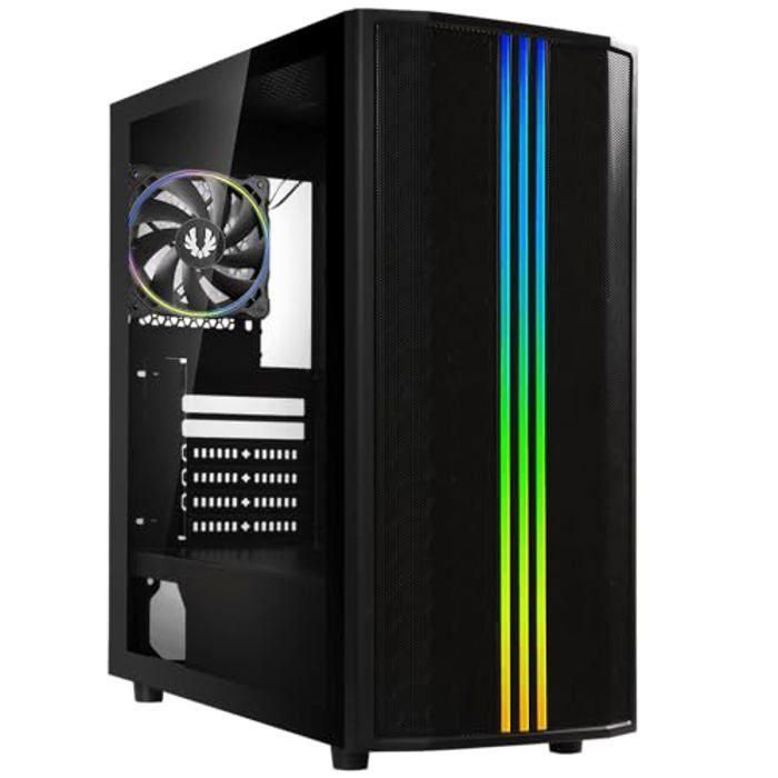 Caja de PC - BITFENIX - Sabre Mesh FRGB - Torre media - ATX - Negro - Vidrio templado y frontal Mesh 1 Caja de PC - BITFENIX - Sabre Mesh FRGB - Torre media - ATX - Negro - Vidrio templado y frontal Mesh 1