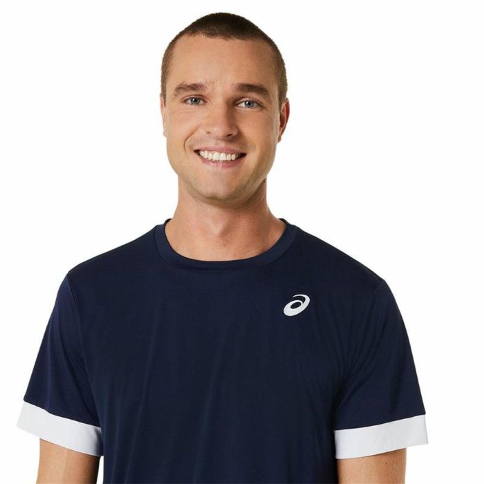 Camiseta Deportiva de Manga Corta Asics Court Azul marino Tenis 2