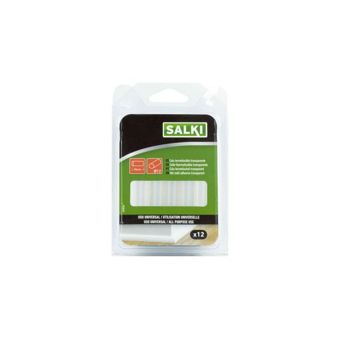 Barras de cola termofusible Salki 430356 Universal Ø 12 x 95 mm Transparente 125 g (12 Unidades) 3 Barras de cola termofusible Salki 430356 Universal Ø 12 x 95 mm Transparente 125 g (12 Unidades) 3