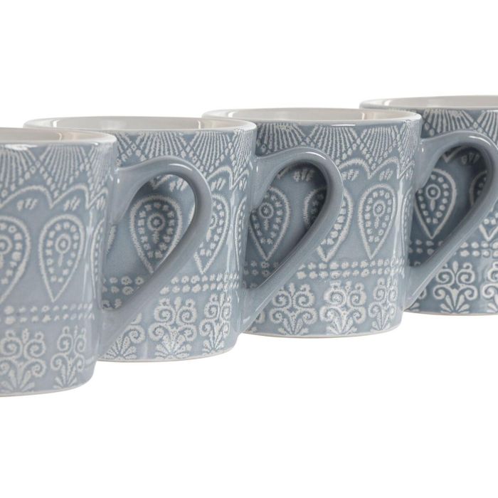 Mug Arabe DKD Home Decor Azul 9.5 x 9.2 x 13 cm Set de 4 3