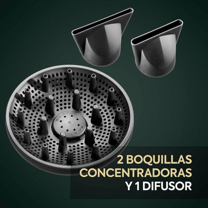 Babyliss Secador de Pelo Profesional Air Power Pro 1600W, Tecnología Iónica, 3 Velocidades, 4 Temperaturas, 70 dB, Incluye 2 Boquillas y Difusor, 200 km/h 6