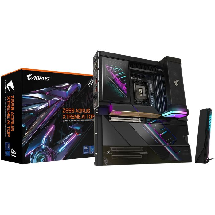 Gigabyte Z890 AORUS XTREME AI TOP Placa Base - Compatible Intel Core Ultra (Serie 2), DDR5 9500MHz (OC), PCIe 5.0 M.2, Wi-Fi 7, Thunderbolt 5 - 9AZ89XTAT-00-G10