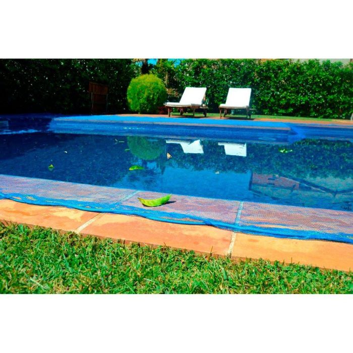Fun And Go Leaf Pool Cover - Malla Cobertor para Piscina, Autofijante, 7 x 11 m, Azul, HDPE