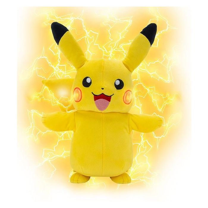 Jazwares Peluche Pokemon Pikachu Electrónico 28cm con Luces y Sonidos