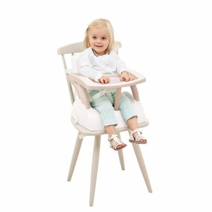 THERMOBABY YEEHOP Asiento elevador para niños 2 en 1 - 6-18 meses - Arnés de seguridad de 3 puntos - Tableta extraíble - Marron icé 2