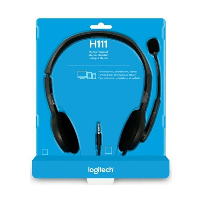 Logitech H111 Auriculares Estéreo con Micrófono Giratorio para Múltiples Dispositivos, PC, Smartphone y Tablet, Jack 3.5mm 6 Logitech H111 Auriculares Estéreo con Micrófono Giratorio para Múltiples Dispositivos, PC, Smartphone y Tablet, Jack 3.5mm 6