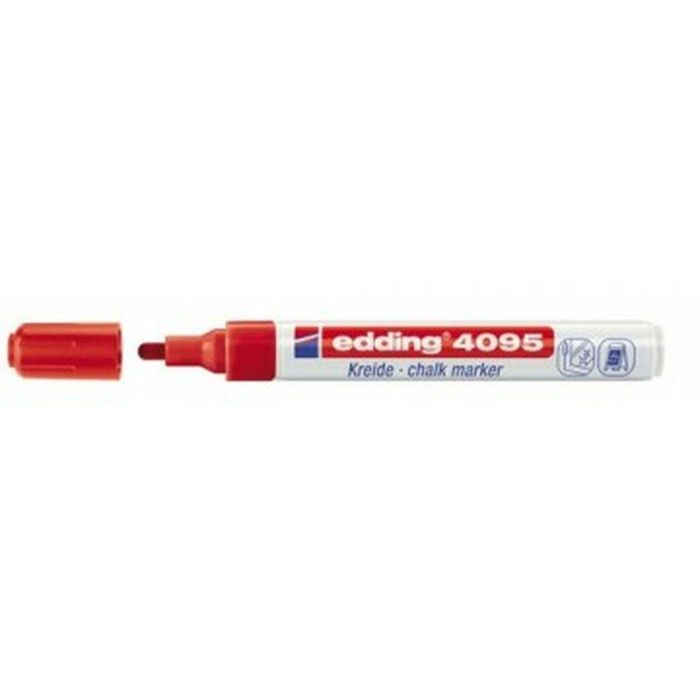 Rotuladores de tiza líquida Edding 4095 Rojo (10 Unidades) 4 Rotuladores de tiza líquida Edding 4095 Rojo (10 Unidades) 4