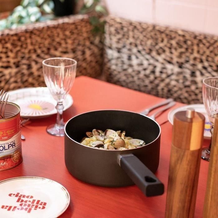 Livoo MEP154N Juego de 2 cacerolas Antiadherente sin PFOA ni PFOS, Mango de silicona, Todo tipo de fuegos (incluida inducción) 5