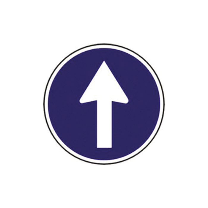 Syssa Señal Vial Sentido Obligatorio Paso Peatones Acero Galvanizado 500 mm 1