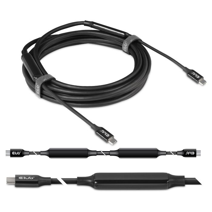Club 3D CAC-1535 Cable USB 3.2 Gen 2 Tipo C a Tipo C Macho a Macho 5 Metros 10 Gbps Negro 8