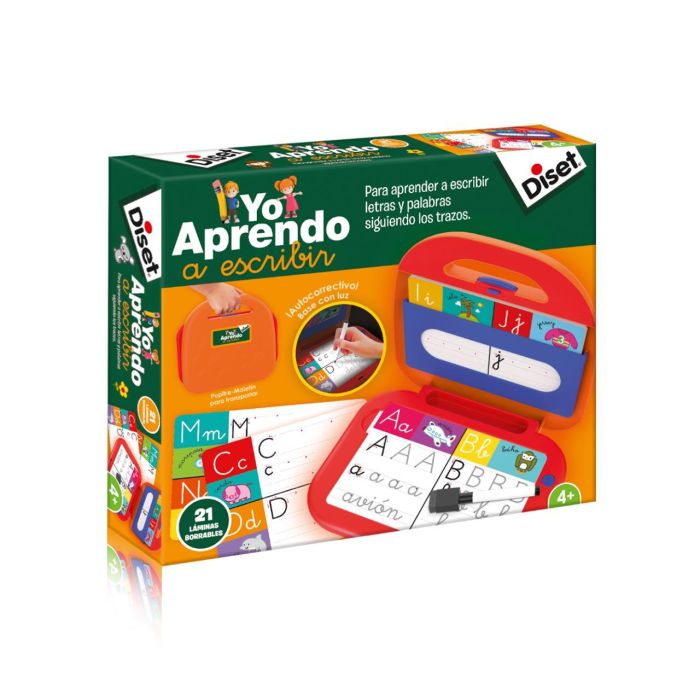 DISET 63787 Pupitre Luminoso Yo Aprendo a Escribir Abecedario y Trazos para Niños +4 Años con Láminas Borrables y Rotulador 1 DISET 63787 Pupitre Luminoso Yo Aprendo a Escribir Abecedario y Trazos para Niños +4 Años con Láminas Borrables y Rotulador 1