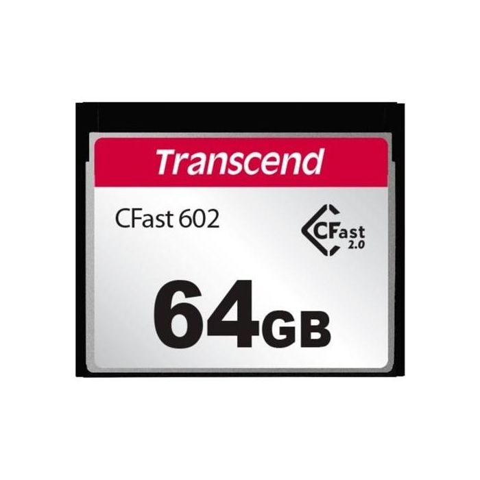 Transcend TS64GCFX602 CFast 2.0 Card 64GB MLC, Velocidad 500 MB/s Lectura, 350 MB/s Escritura para cámaras profesionales