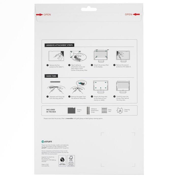 eSTUFF Filtro de Privacidad Dorado 12.5" 16:9 2