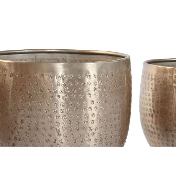 Macetero Glam DKD Home Decor Dorado 35 x 29.5 x 35 cm Set de 5 2 Macetero Glam DKD Home Decor Dorado 35 x 29.5 x 35 cm Set de 5 2