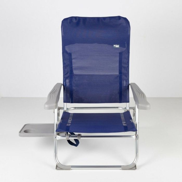 Silla de Playa Aktive Slim Plegable Azul marino 47 x 89 x 57 cm (2 Unidades) 2