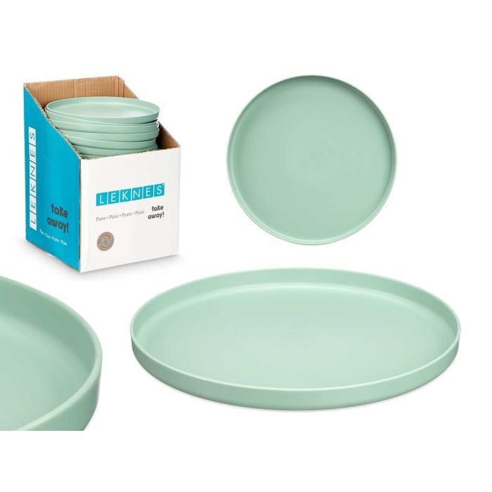 Plato Llano Verde 25 cm - Leknes (24 Unidades) Plato Llano Verde 25 cm - Leknes (24 Unidades)