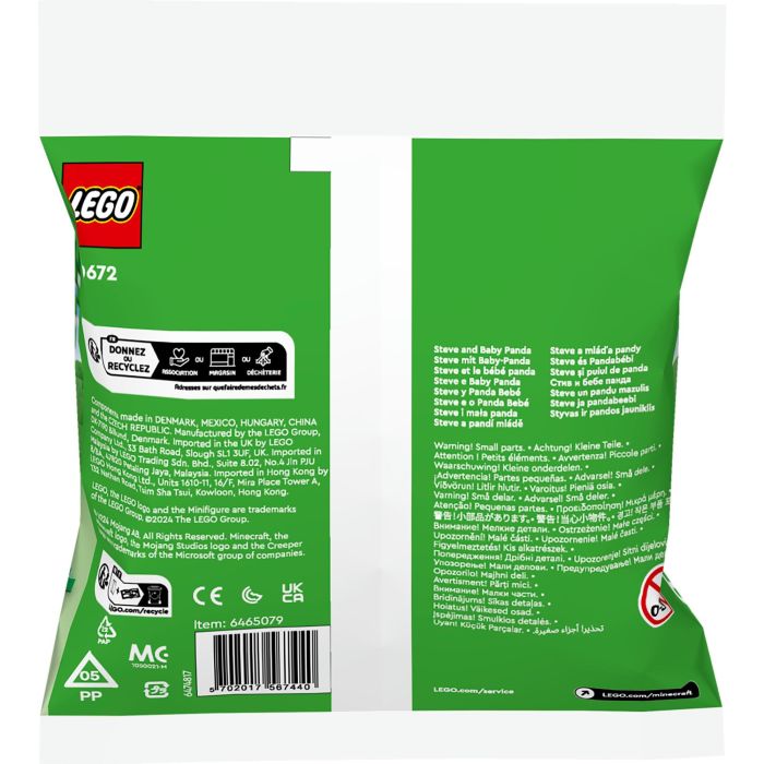 LEGO 30672 Minecraft Steve mit Baby-Panda (Polybag) 2 LEGO 30672 Minecraft Steve mit Baby-Panda (Polybag) 2