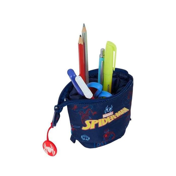 Estuche Cubilete Spider-Man Neon Azul marino 8 x 19 x 6 cm 3 Estuche Cubilete Spider-Man Neon Azul marino 8 x 19 x 6 cm 3