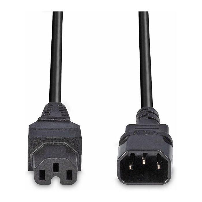 Lindy Cable de Alimentación IEC C14 a IEC C15 'Hot Condition' de 2m, Negro