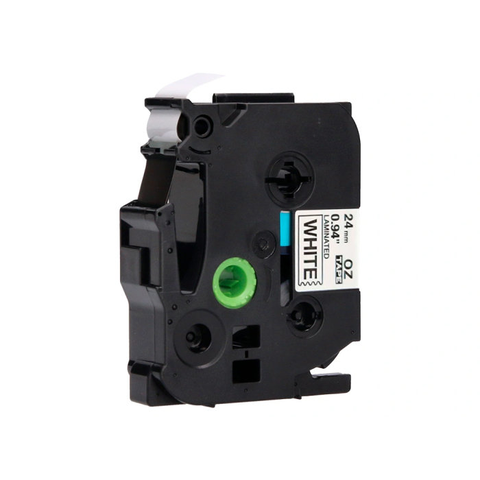 Q-connect Cinta TZe-251 Blanco-Negro 24mm Longitud 8mt Compatible Brother Consumible Rotuladora 6