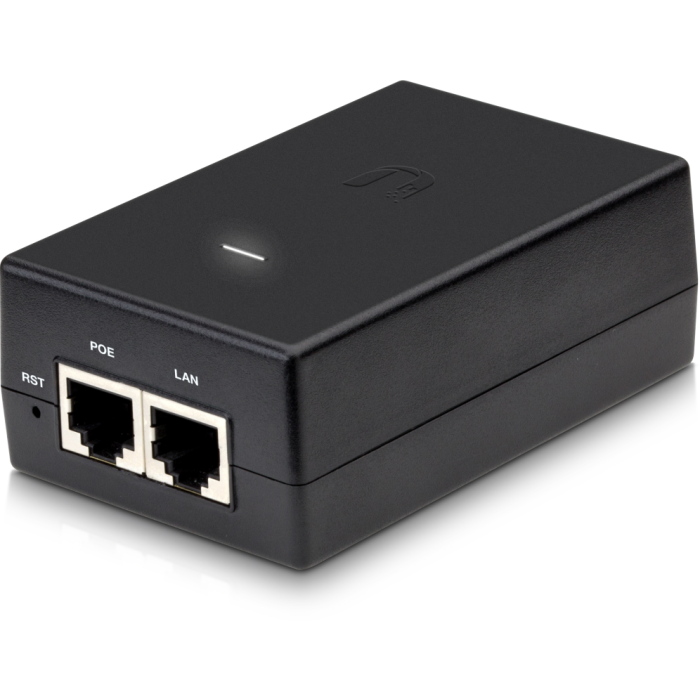 Ubiquiti Adaptador PoE 24VDC 1.0A Gigabit LAN Negro - Alimentación para Productos Ubiquiti con PoE Pasivo, Protección ESD