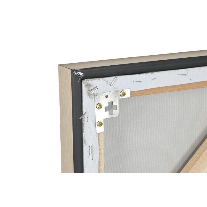 DKD Home Decor Cuadro Moderno Beige Blanco Lienzo Abstracto 100 x 100 x 3.5 cm (2 Unidades) 3