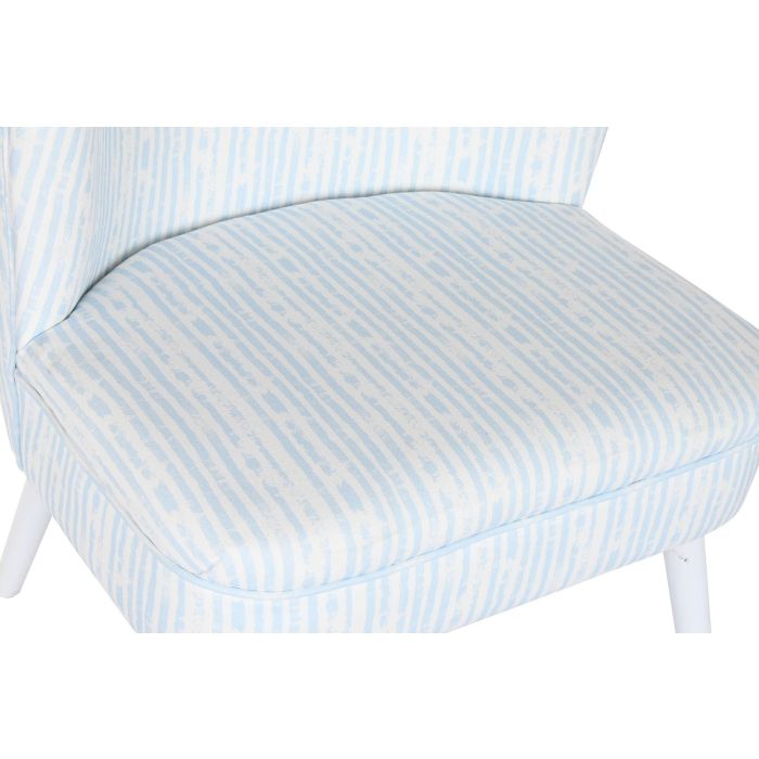 DKD Home Decor Sillon Mediterraneo Azul Blanco 67 x 85 x 73 cm 1