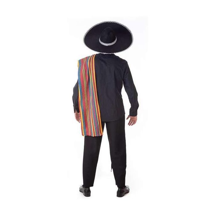 Creaciones Llopis Disfraz adulto mariachi T-L (sombrero, poncho y lazo cuello) 2