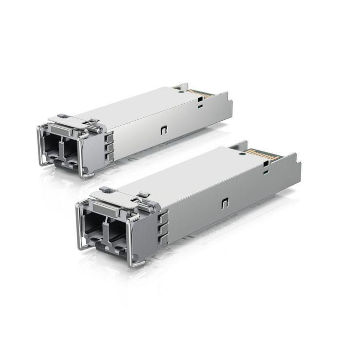 Ubiquiti SFP Módulo Transceptor de Fibra Óptica Multimodo Dúplex 1 Gbps con 2 Conectores LC, Alcance 550m (Pack de 2) 1