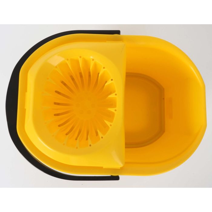 Cubo con ruedas 16L, asa y escurridor amarillo Kety - Inde (6 Unidades) 3 Cubo con ruedas 16L, asa y escurridor amarillo Kety - Inde (6 Unidades) 3