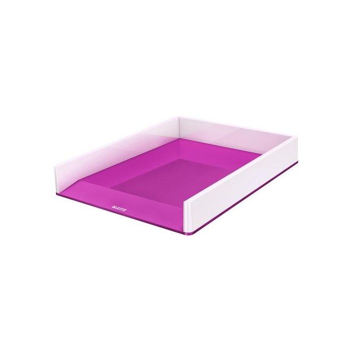 Bandeja Sobremesa Leitz Wow Dual Fucsia Metalizado/Blanco