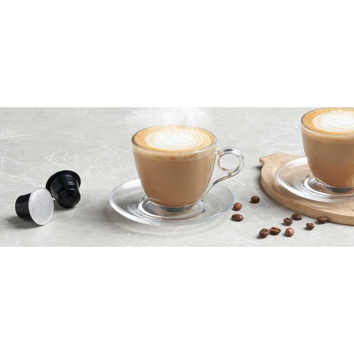 Taza Vidrio Cafe 170Ml Con Plato Vivalto 12x8x12cm (24 Unidades) 4 Taza Vidrio Cafe 170Ml Con Plato Vivalto 12x8x12cm (24 Unidades) 4