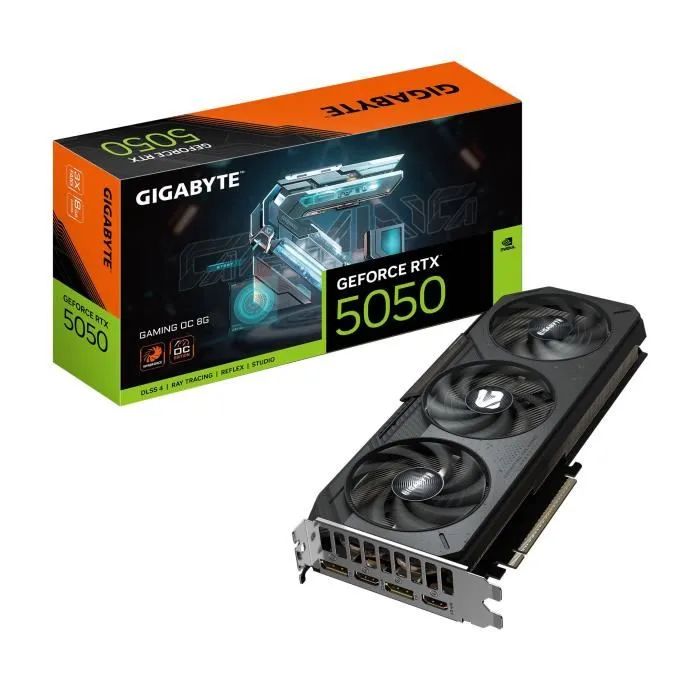 Gigabyte GeForce RTX 5050 GAMING OC 8GB GDDR6 Tarjeta Gráfica GV-N5050GAMING OC-8GD 1