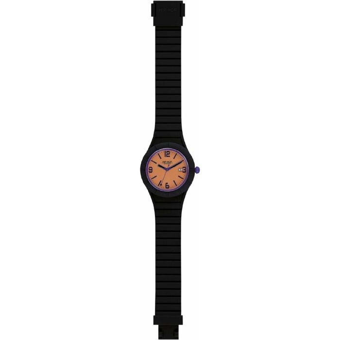 Reloj Hombre Hip Hop HWU1082 Negro Naranja 4