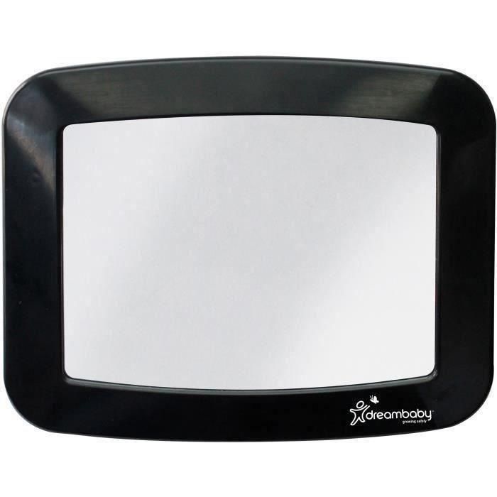Espejo retrovisor rectangular grande - DREAMBABY - Regulable para asiento trasero - 20 x 24 cm - Negro Espejo retrovisor rectangular grande - DREAMBABY - Regulable para asiento trasero - 20 x 24 cm - Negro