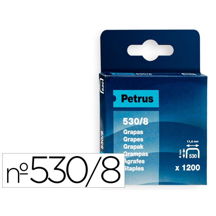 Grapas Petrus Nº 530-8 Caja De 1200 Unidades