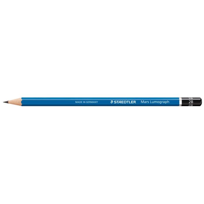 Lapices De Grafito Staedtler Mars Lumograph 100 2B Unidad 12 unidades 1