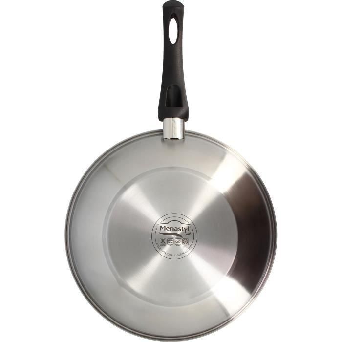 Wok - MENASTYL - 6020252 - Acero inoxidable - 28 cm - Apto para todo tipo de fuegos, incluida inducción 3 Wok - MENASTYL - 6020252 - Acero inoxidable - 28 cm - Apto para todo tipo de fuegos, incluida inducción 3