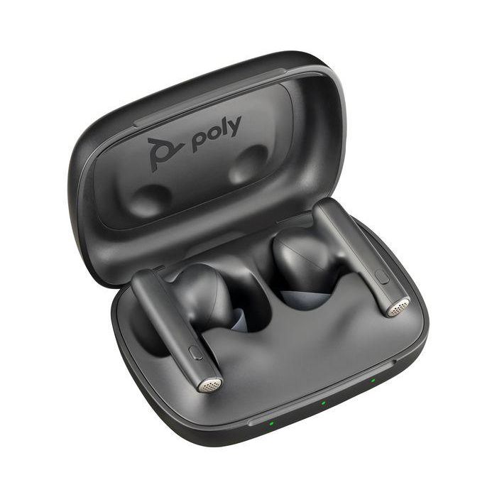 Poly BT700 Voyager Free 60 UC Auriculares In-ear Inalámbricos ANC Carbon Black con Adaptador USB-A y Estuche de Carga Básico 1