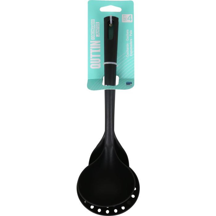 Quttin Set 4 Utensilios Nylon Negro (15 Cajas) 1