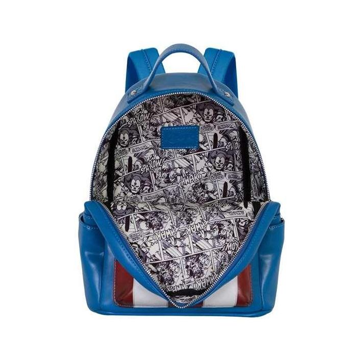 Karactermania Mochila Capitán América Courage 24,5 x15 x29 cm Azul PVC Poliéster Urbana Uso Diario 7