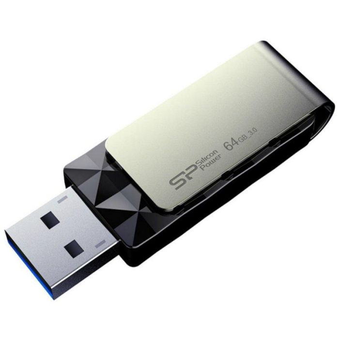 Memoria USB Silicon Power Blaze B30 64 GB Negro 1 Memoria USB Silicon Power Blaze B30 64 GB Negro 1