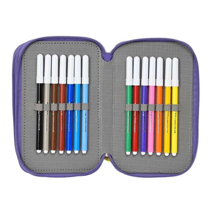 Plumier Triple SuperThings Guardians of Kazoom Morado Amarillo (36 Piezas) 5 Plumier Triple SuperThings Guardians of Kazoom Morado Amarillo (36 Piezas) 5