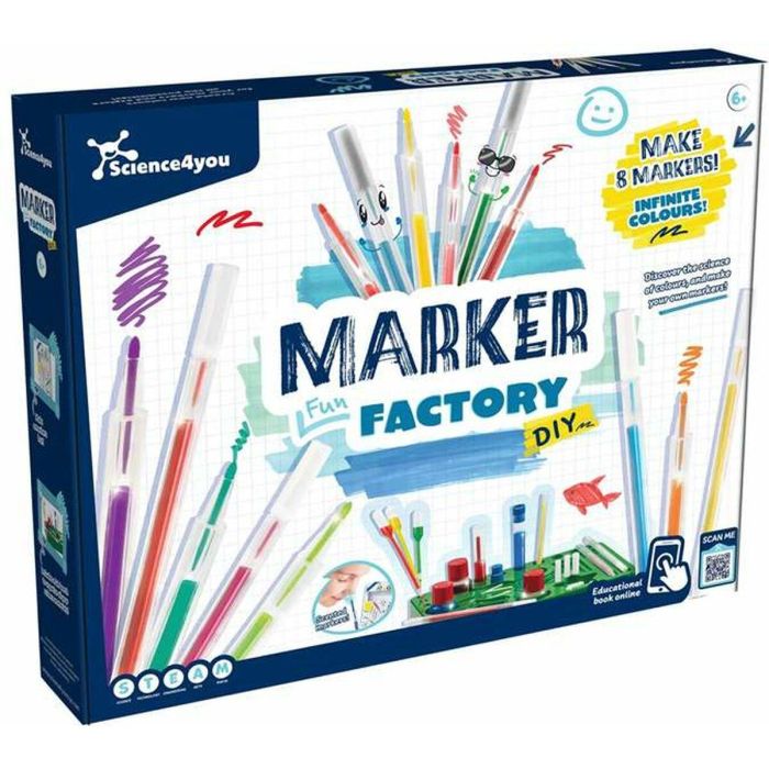 Science for you Juego Fábrica de Rotuladores Refresh para Crear, Personalizar y Diseñar Rotuladores Niños +6 Años Español/Portugués