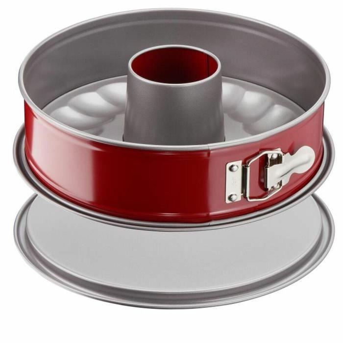 Molde de acero savarin TEFAL Delibake - Ø 19 cm - Rojo y gris - Con bisagra