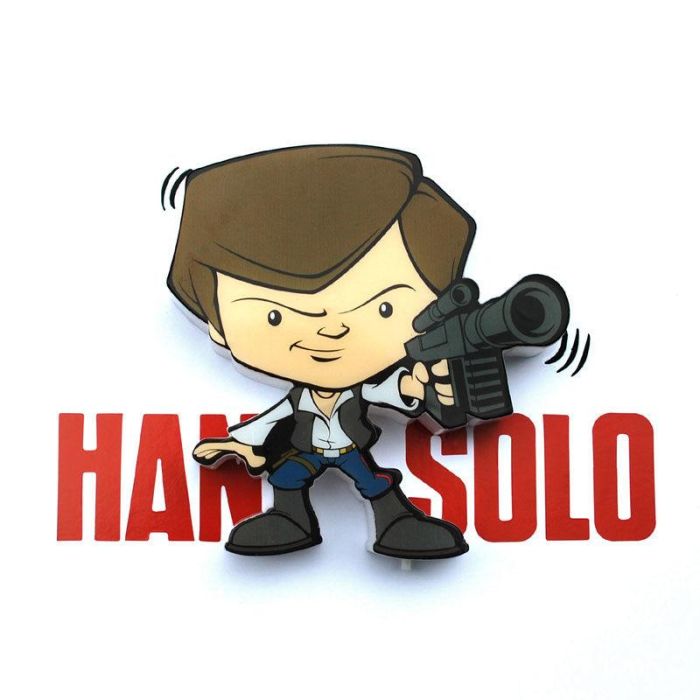3D Light FX Lámpara Mini Hans Solo Star Wars LED 3D FX - Nunca se calienta 3